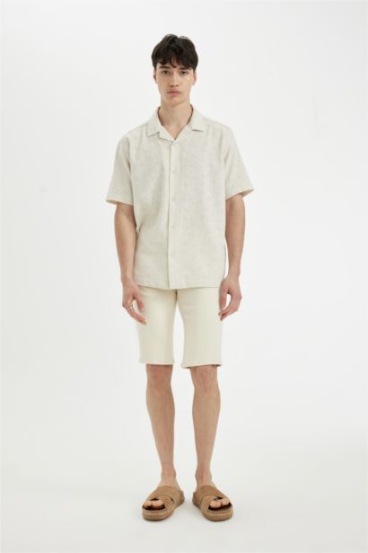 Regular Fit Resort Collar Short Sleeve Shirt