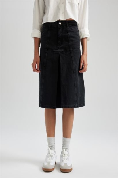 Джинсовая юбка миди для женщин