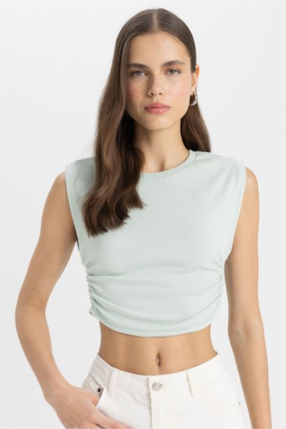 Slim Fit Crew Neck Ribana Short Sleeve T-Shirt