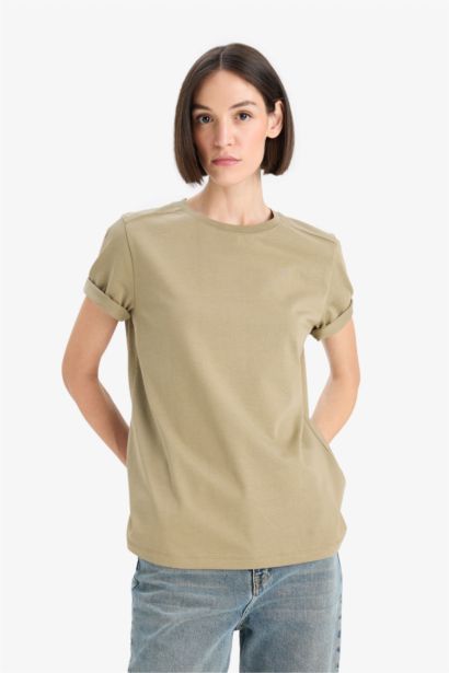 Regular Fit Crew Neck Basic Premium T-Shirt
