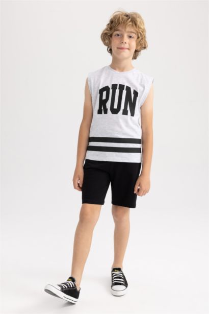 تيشيرت كت اولادي بقصة عادية وياقة مدورة