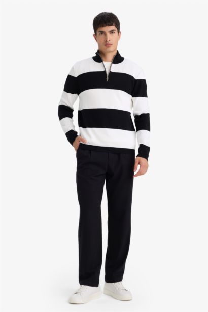 Pull en tricot à demi-zip Coupe standard