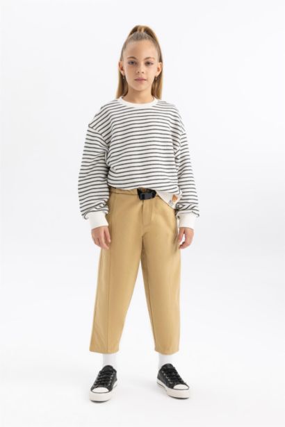 Slouchy Fit Gabardine Trousers