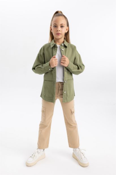 بنطلون شارلستون بناتي كارجو فيت قطن