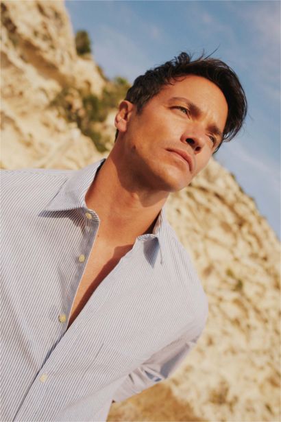 قميص بولو مطبوع قصة مريحة