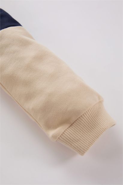 Sweatshirt à col rond avec blocs de couleurs pour bébé garçon