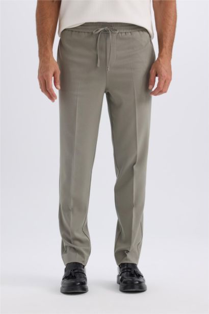 Elastic Waist Straight Leg Stretchy Summer Joggers