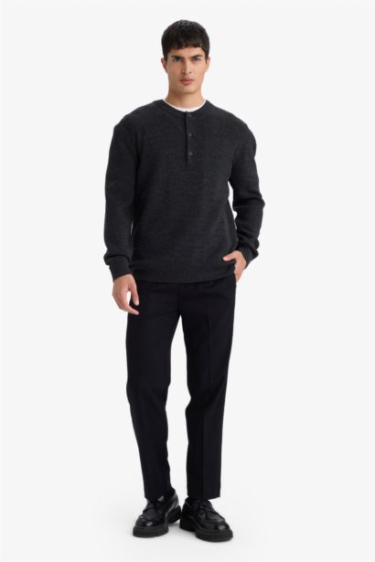 Regular Straight Leg Stretchy Trousers