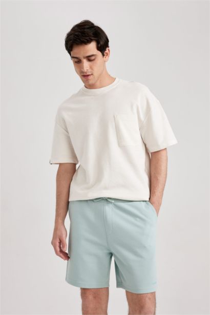 Slim Fit Pique Super Skinny Hem Shorts