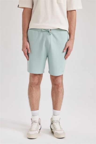 Slim Fit Pique Super Skinny Hem Shorts