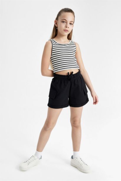 Short Tissu Sweat Fin