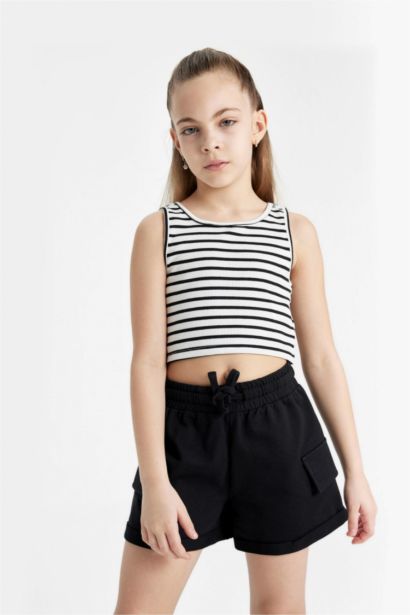 Short Tissu Sweat Fin