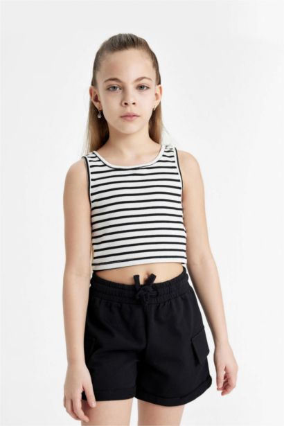 Short Tissu Sweat Fin