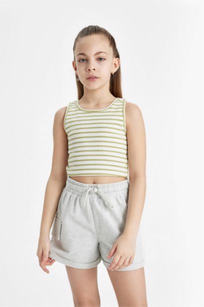 Short Tissu Sweat Fin