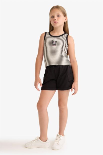 Short Tissu Sweat Fin pour Fille