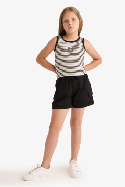 Short Tissu Sweat Fin pour Fille