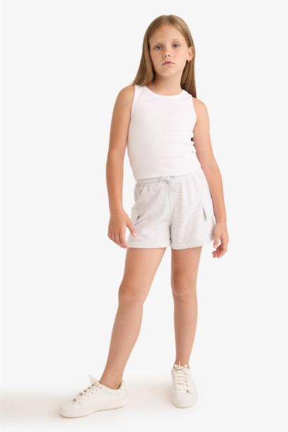 Short Tissu Sweat Fin pour Fille