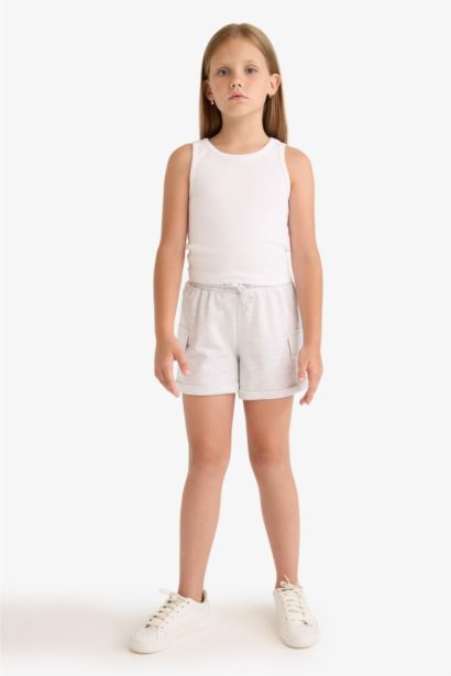 Short Tissu Sweat Fin pour Fille