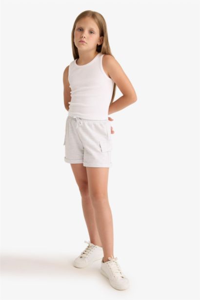 Short Tissu Sweat Fin pour Fille
