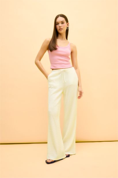 Fitted Corduroy Braided Tank Top