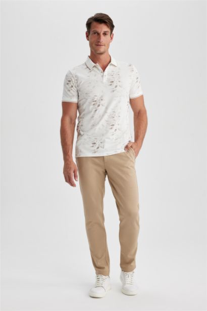 Slim Fit Pique Short Sleeve Polo T-Shirt