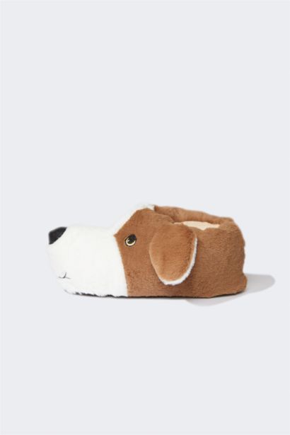 Pantoufles en peluche à semelle plate pour homme