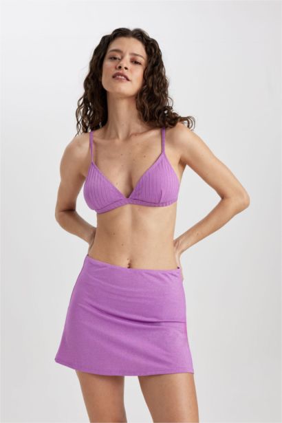 Shiny Fabric Mini Beach Skirt