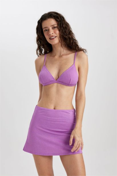 Shiny Fabric Mini Beach Skirt