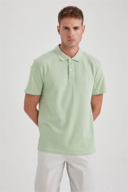 Regular Fit Cotton Short Sleeve Polo T-Shirt