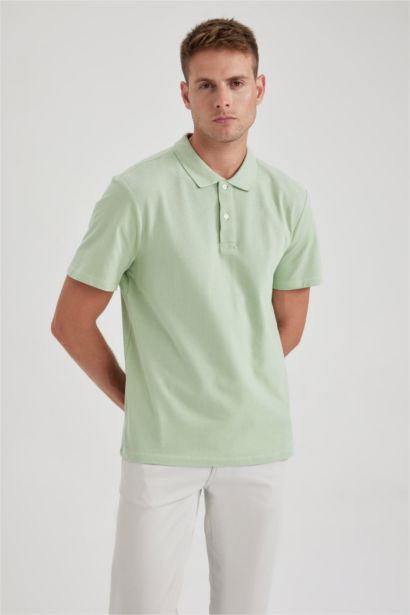 Regular Fit Cotton Short Sleeve Polo T-Shirt
