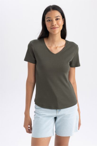 Slim Fit Ribana Short Sleeve T-Shirt