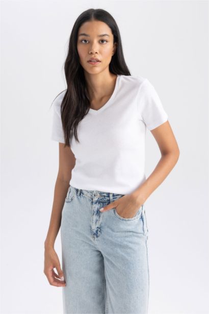 Slim Fit Ribana Short Sleeve T-Shirt