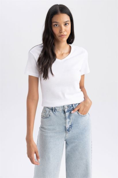 Slim Fit Ribana Short Sleeve T-Shirt