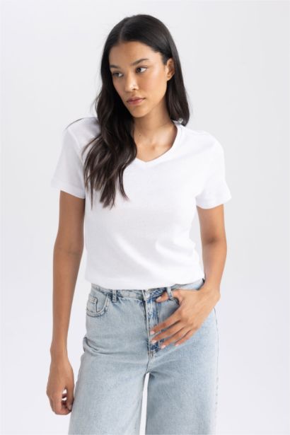 Slim Fit Ribana Short Sleeve T-Shirt