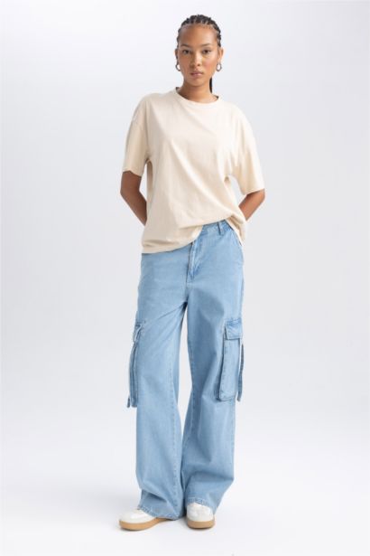 Oversize Fit Crew Neck Short Sleeve T-Shirt