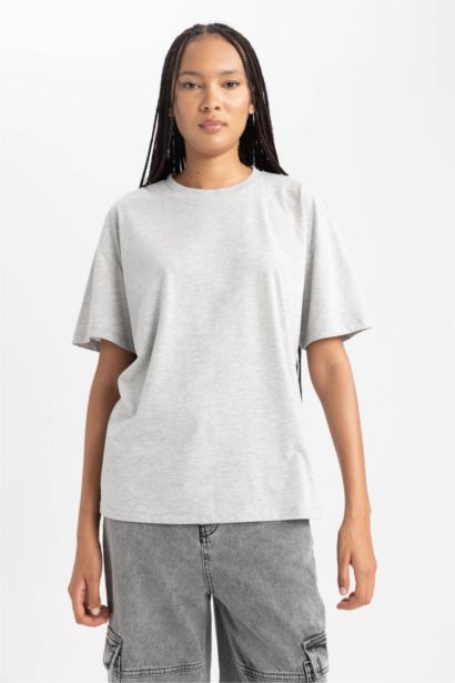 Oversize Fit Crew Neck Short Sleeve T-Shirt