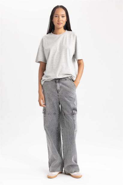 Oversize Fit Crew Neck Short Sleeve T-Shirt