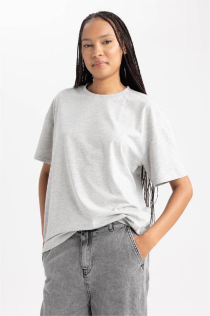 Oversize Fit Crew Neck Short Sleeve T-Shirt