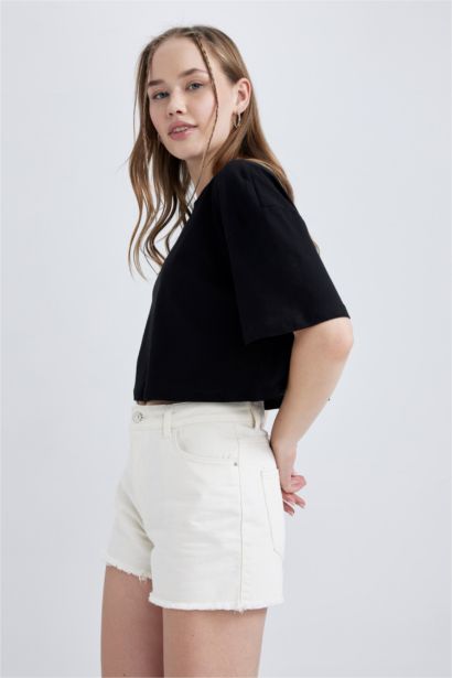 Oversize Fit Cotton Short Sleeve T-Shirt