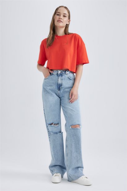 Oversize Fit Cotton Short Sleeve T-Shirt