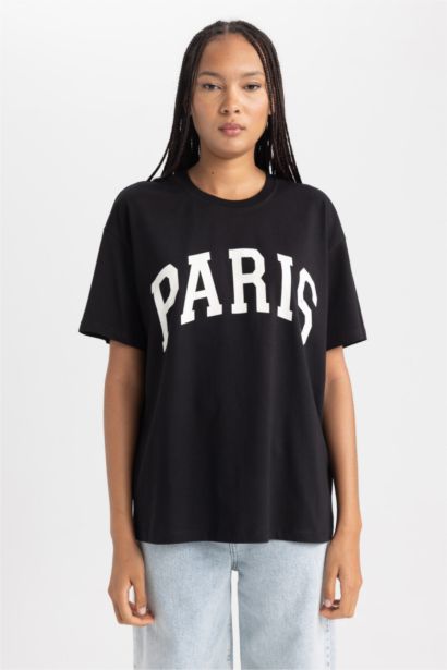 Oversize Fit Crew Neck Short Sleeve T-Shirt