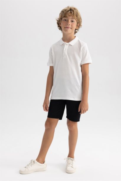 Boy Pique Short Sleeve Basic Polo T-Shirt