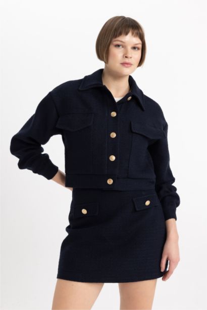 A Cut Lined Normal Waist Mini Skirt