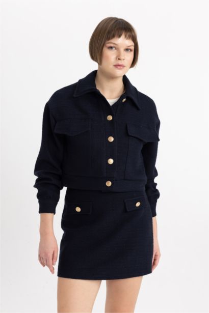 A Cut Lined Normal Waist Mini Skirt