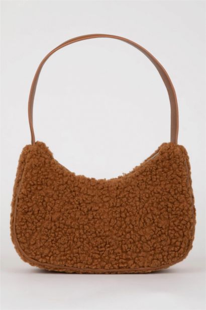 Kadın Basıc Düz Pelüş El Çantası