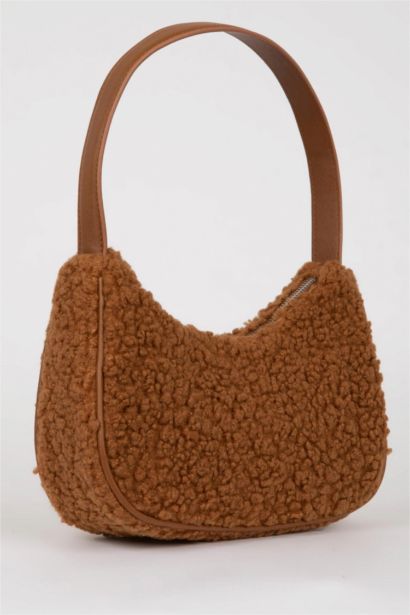 Kadın Basıc Düz Pelüş El Çantası