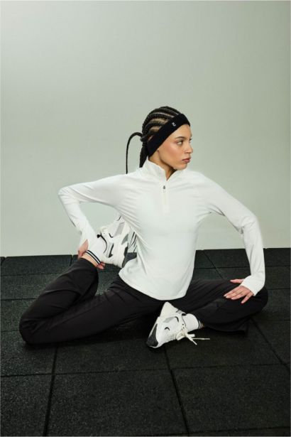 Standard Fit Stand Collar Sports T-Shirt