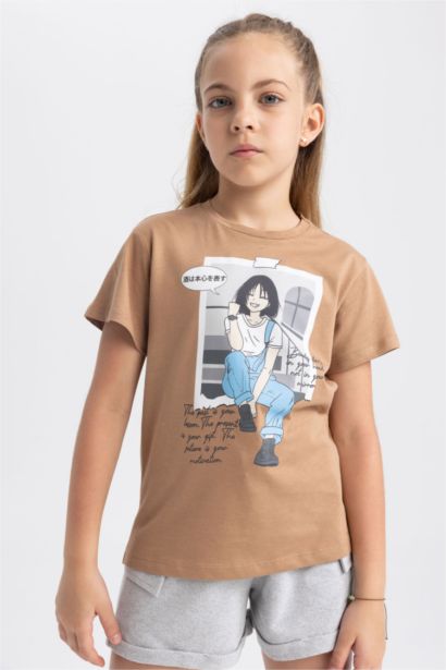 Girl Cargo Fit Sweatshirt Fabric Shorts