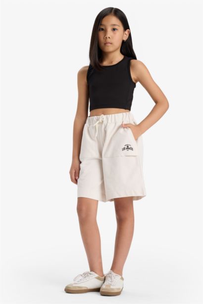 Girl Sweatshirt Fabric Shorts