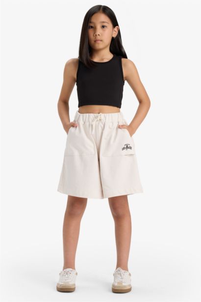 Girl Sweatshirt Fabric Shorts